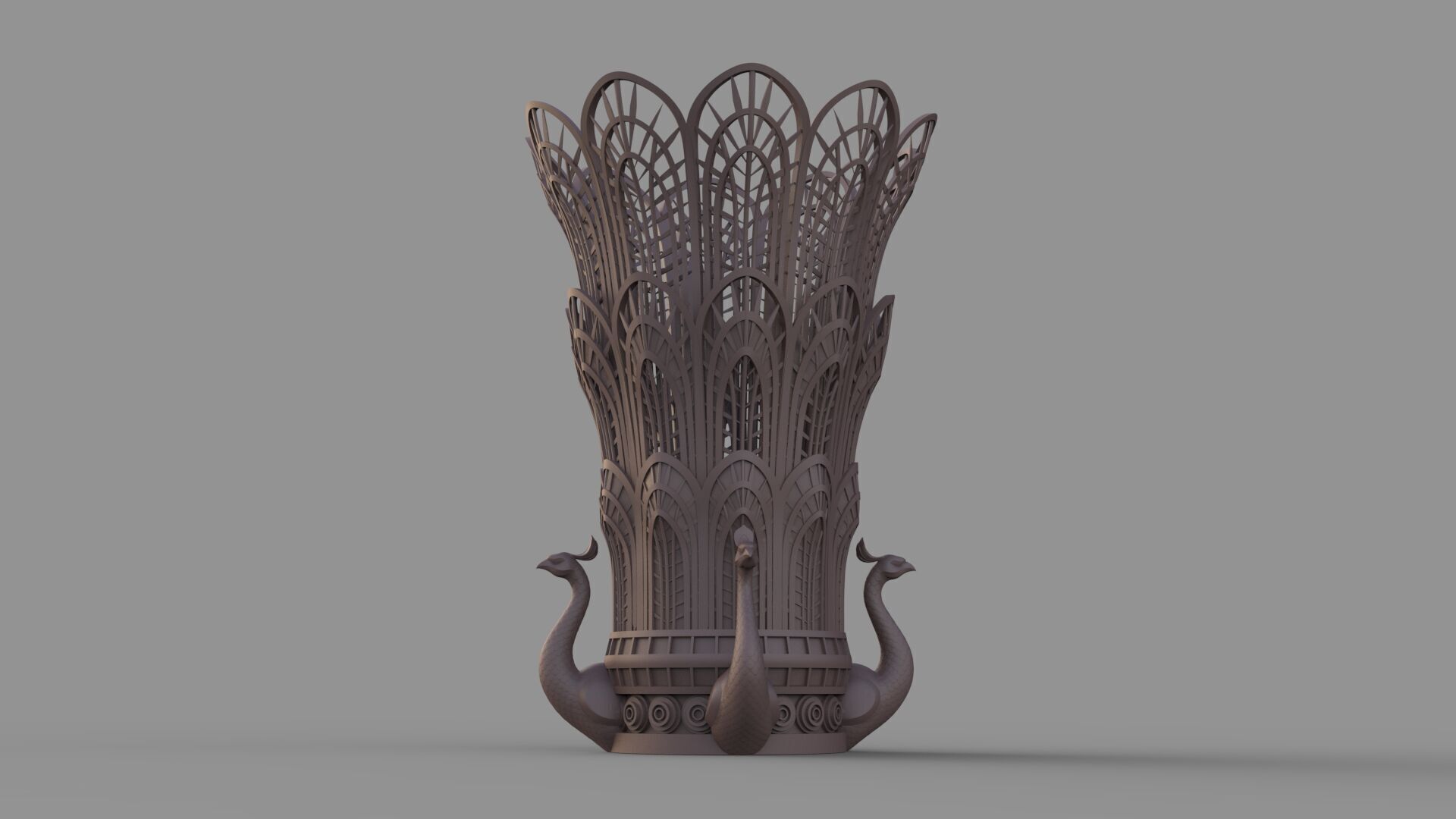 Peacock Vase 3D model_21