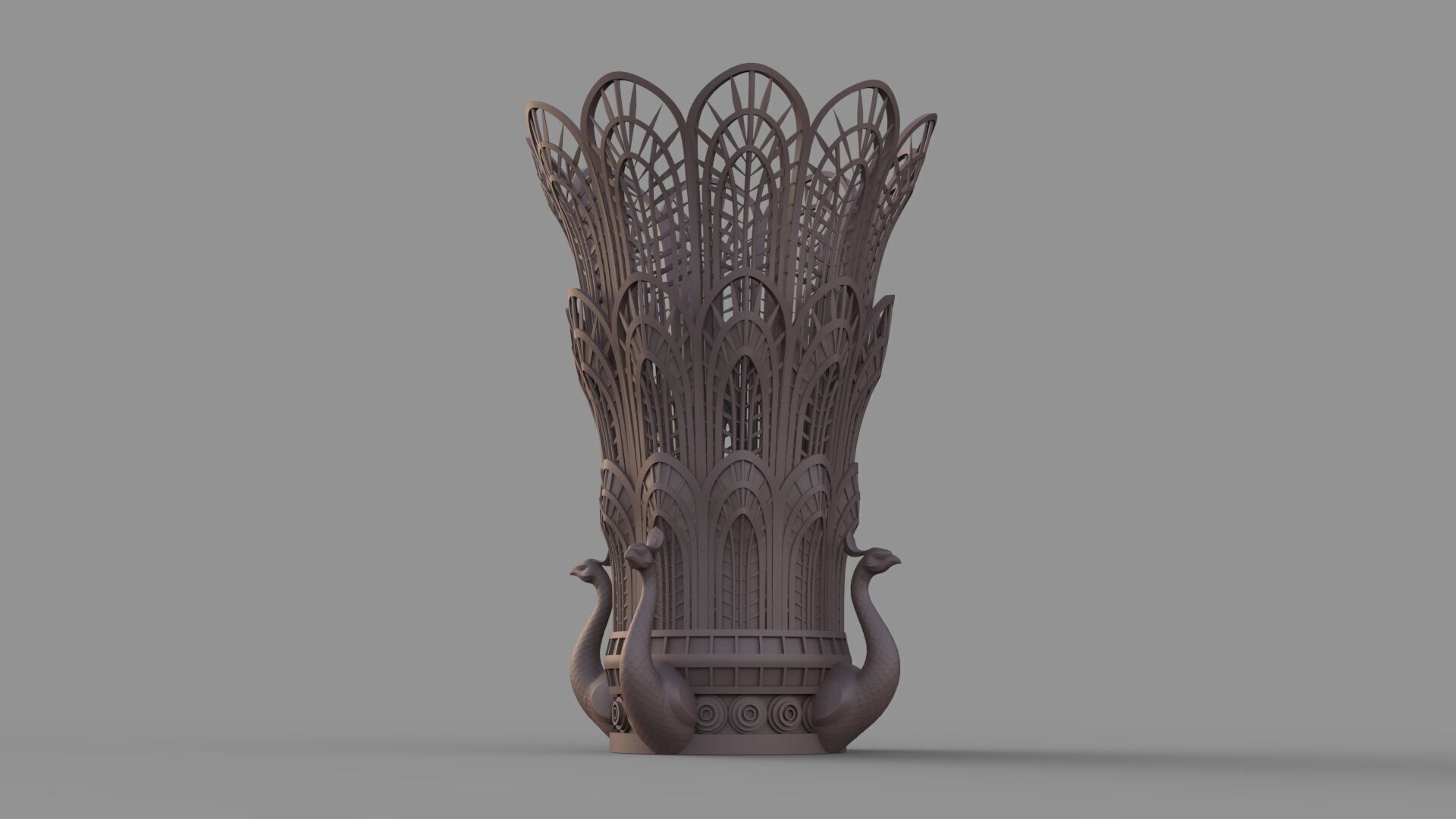 Peacock Vase 3D model_30