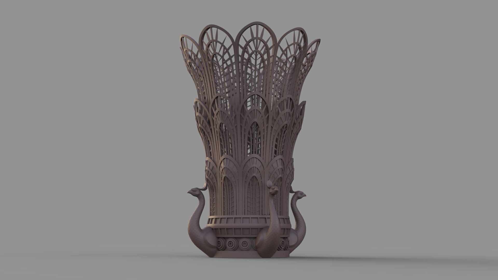 Peacock Vase 3D model_24