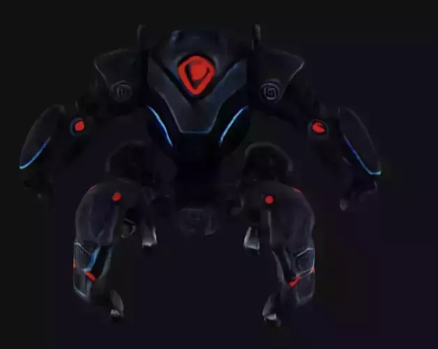 Sci-fi robot Free low-poly 3D model