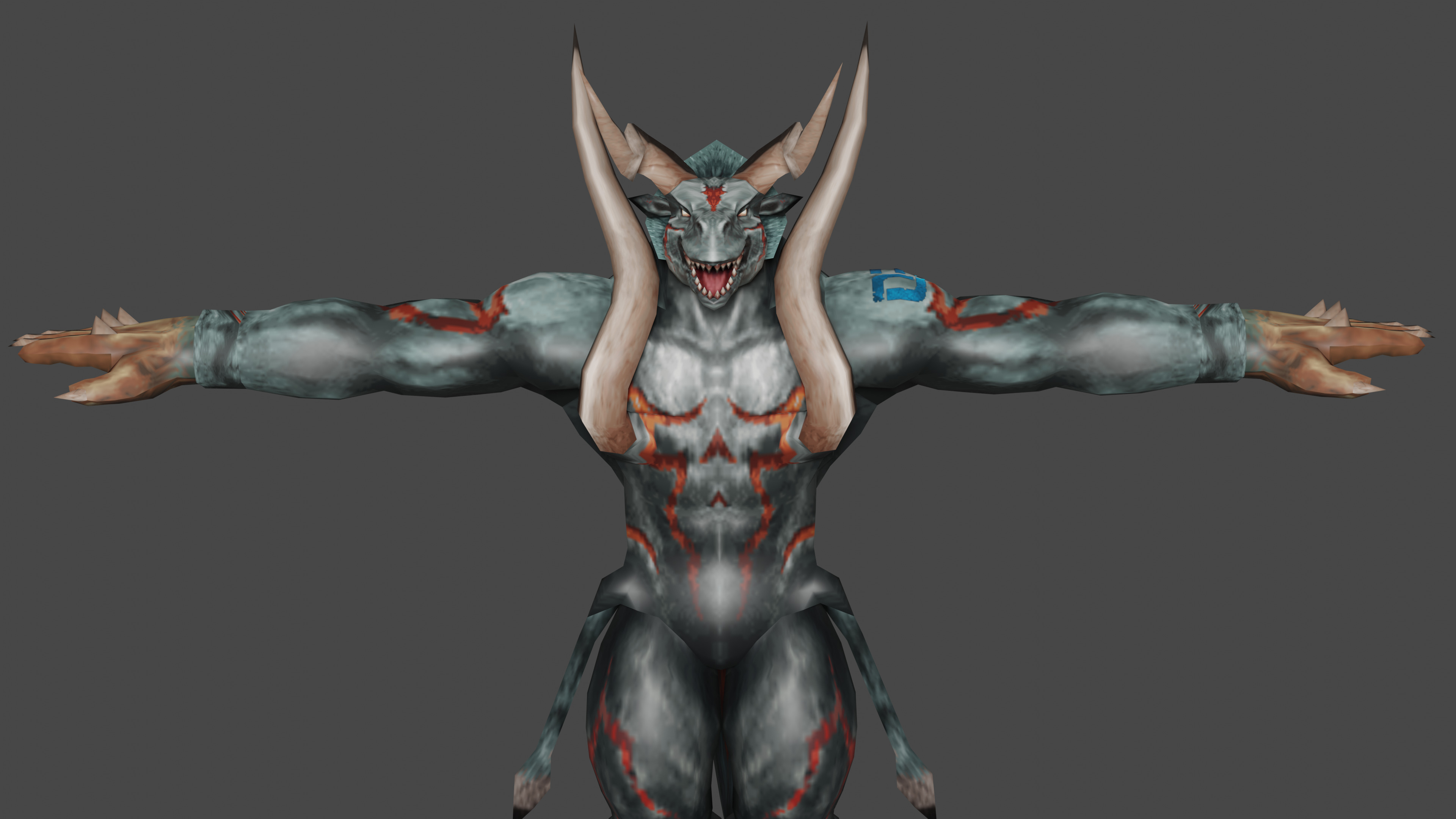 Uranus  Beast Low-poly 3D model_1