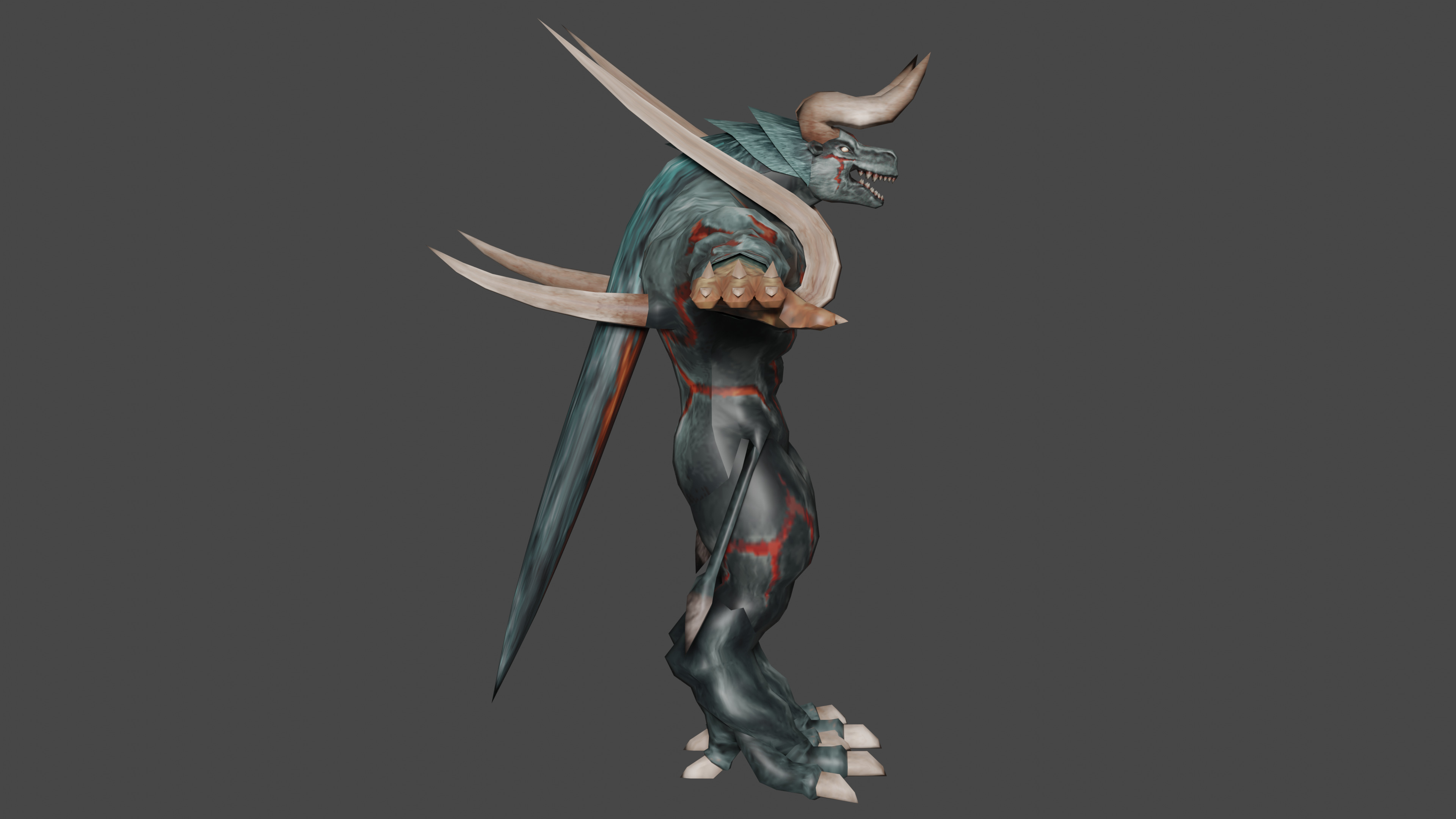 Uranus  Beast Low-poly 3D model_6