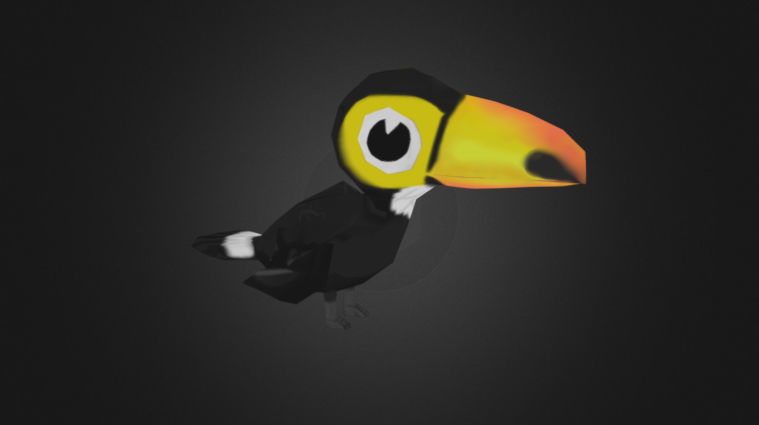 Low Poly Toon Birds Package  Low-poly 3D model_16