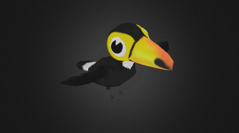 Low Poly Toon Birds Package  Low-poly 3D model_10