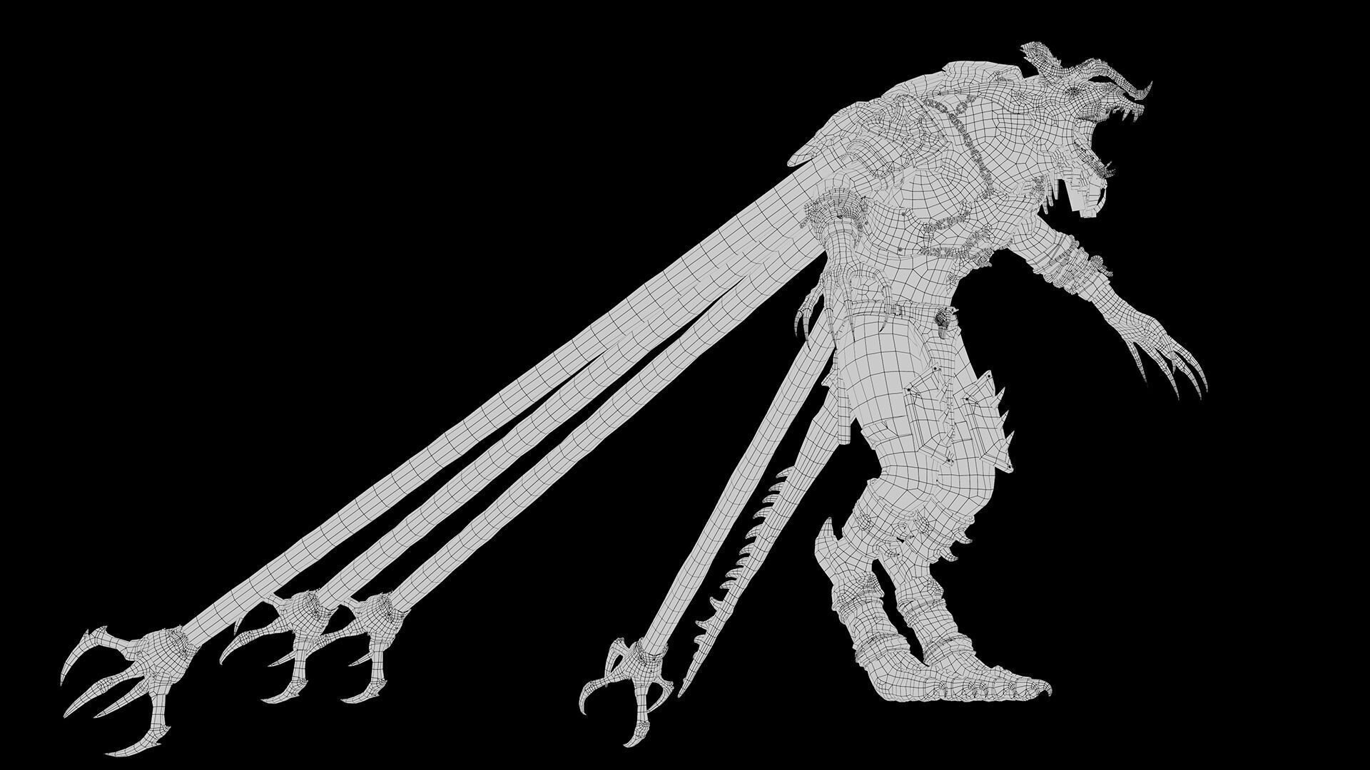 Shadow Brutal Low-poly 3D model_46