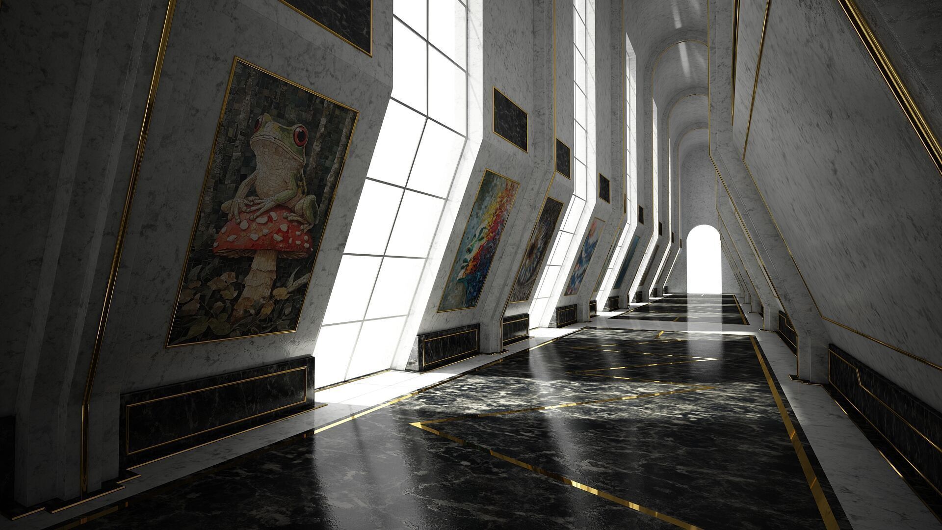 Sci-Fi Corridor 3D model_4