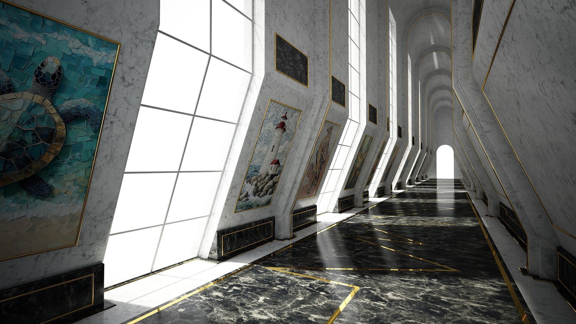 Sci-Fi Corridor 3D model_3