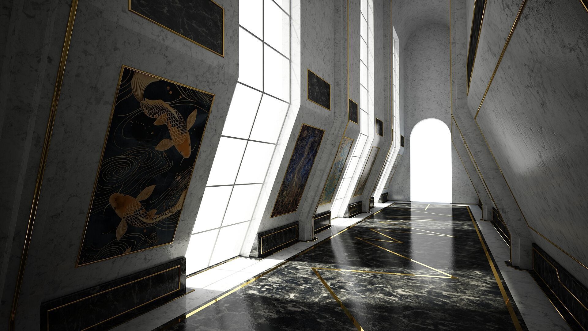 Sci-Fi Corridor 3D model_5