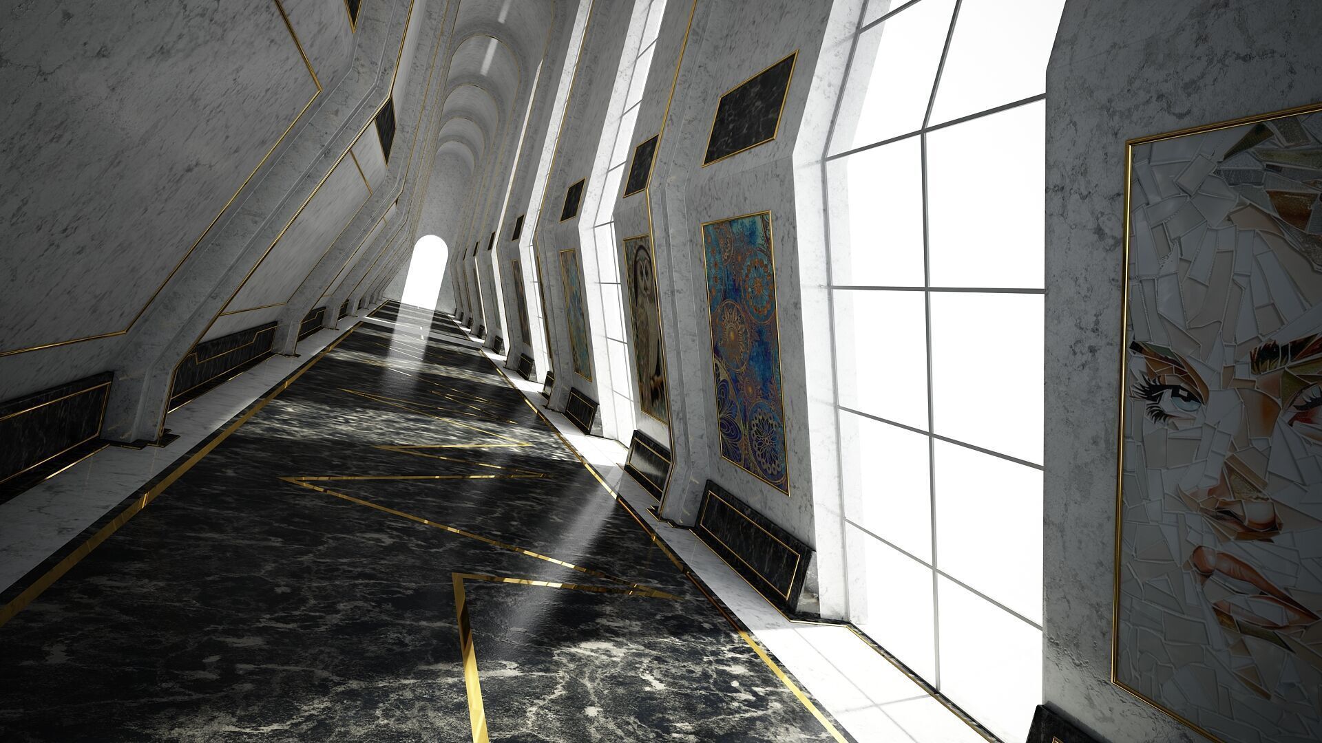 Sci-Fi Corridor 3D model_6