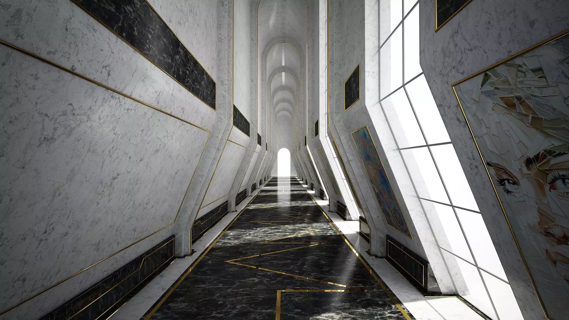 Sci-Fi Corridor 3D model_0