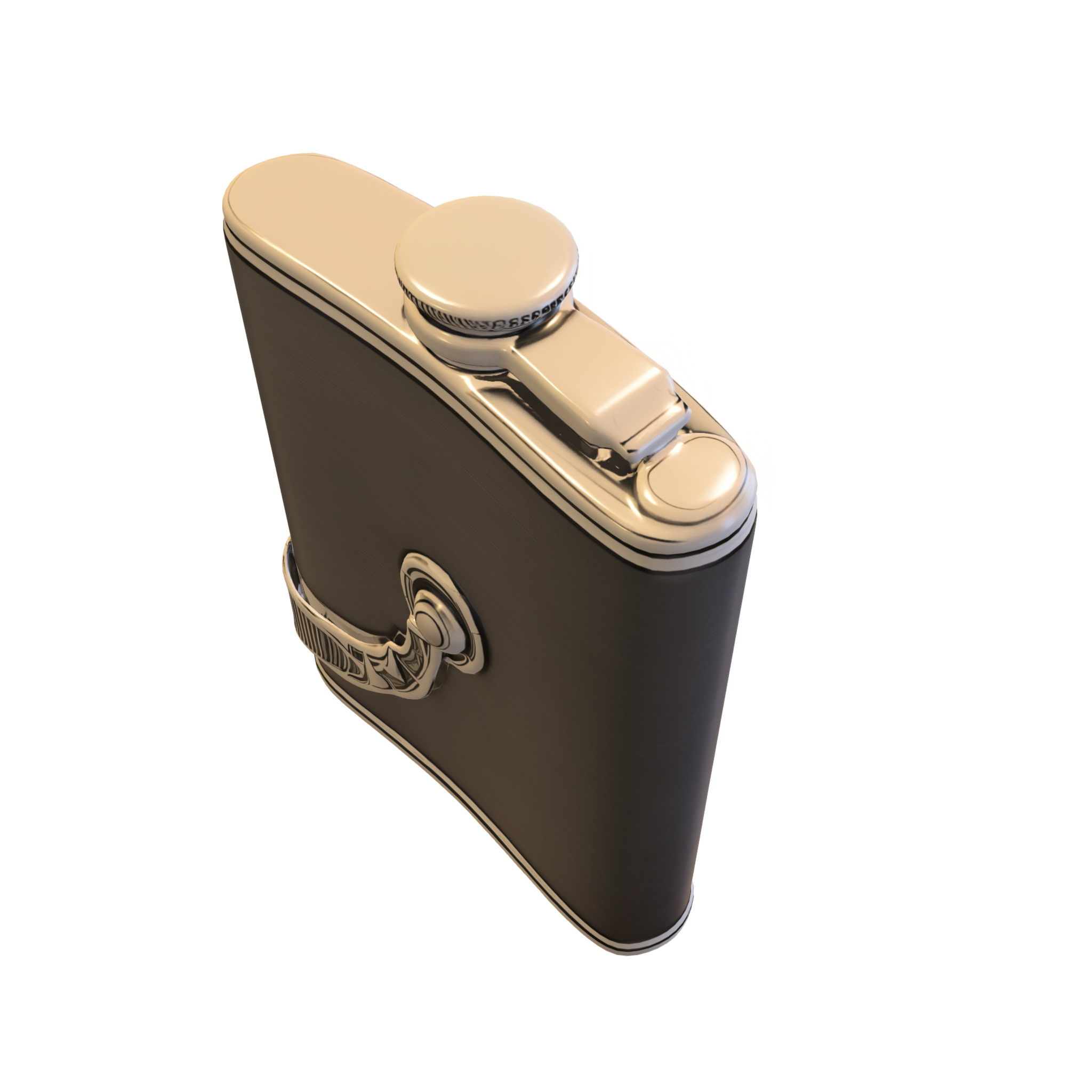 Skull Emblem Flask Low-poly 3D model_4