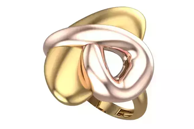 Bold Honeycomb Twist Ring- Lightweight 3D Printable Model-R7-03 3D print model