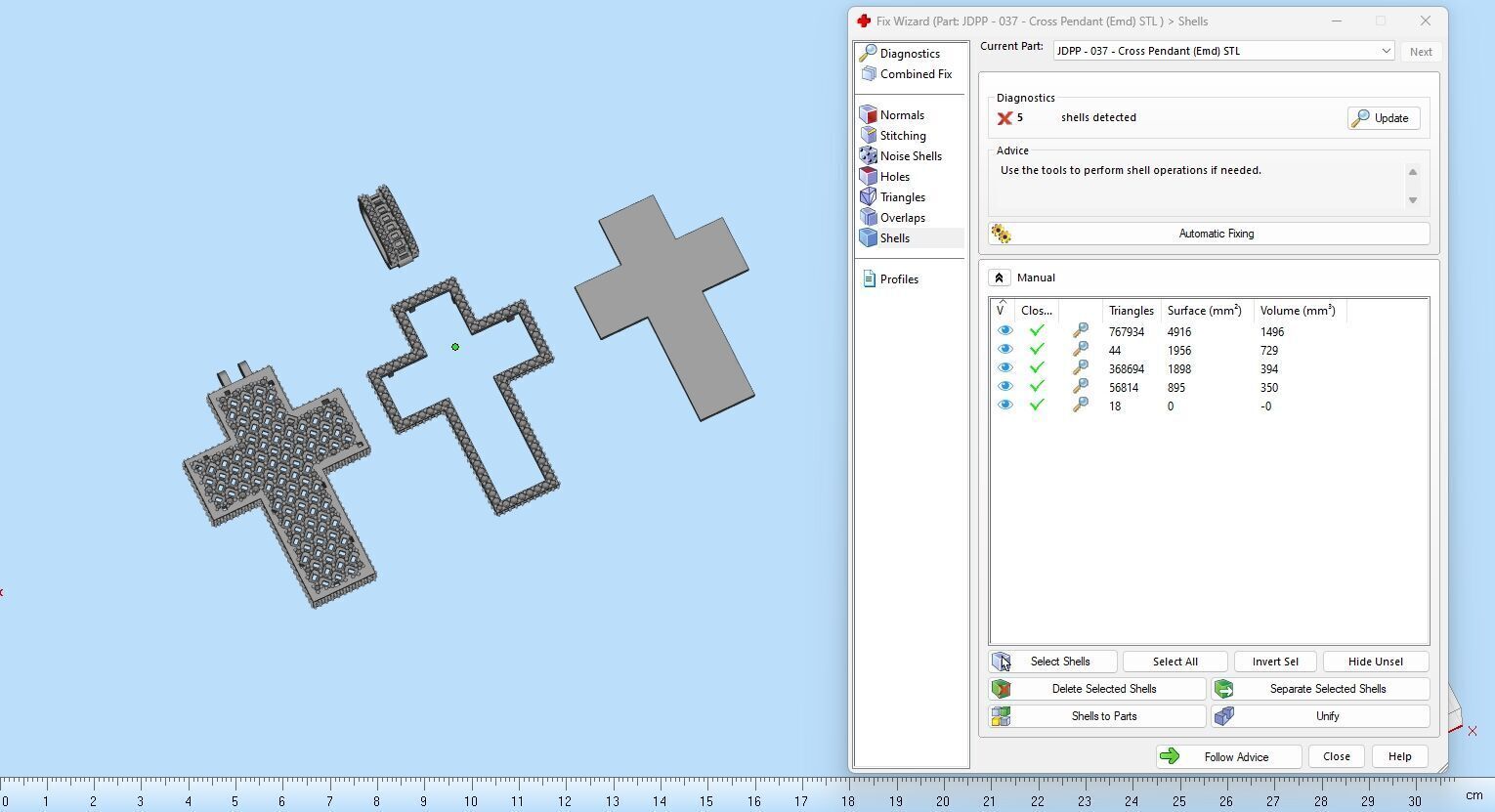 Custom Cross Pendant - Crucifixion Emerald Diamond Cross  3D print model_16