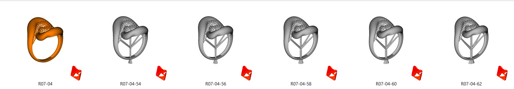 Bold Honeycomb Twist Ring- Lightweight 3D Printable Model-R7-04 3D print model_11