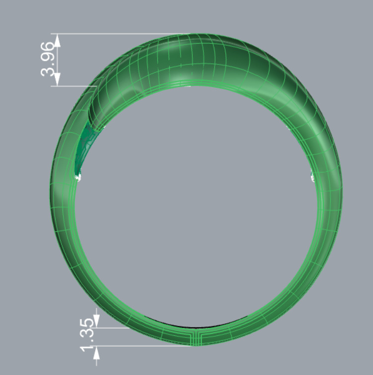 Bold Honeycomb Twist Ring- Lightweight 3D Printable Model-R7-04 3D print model_9