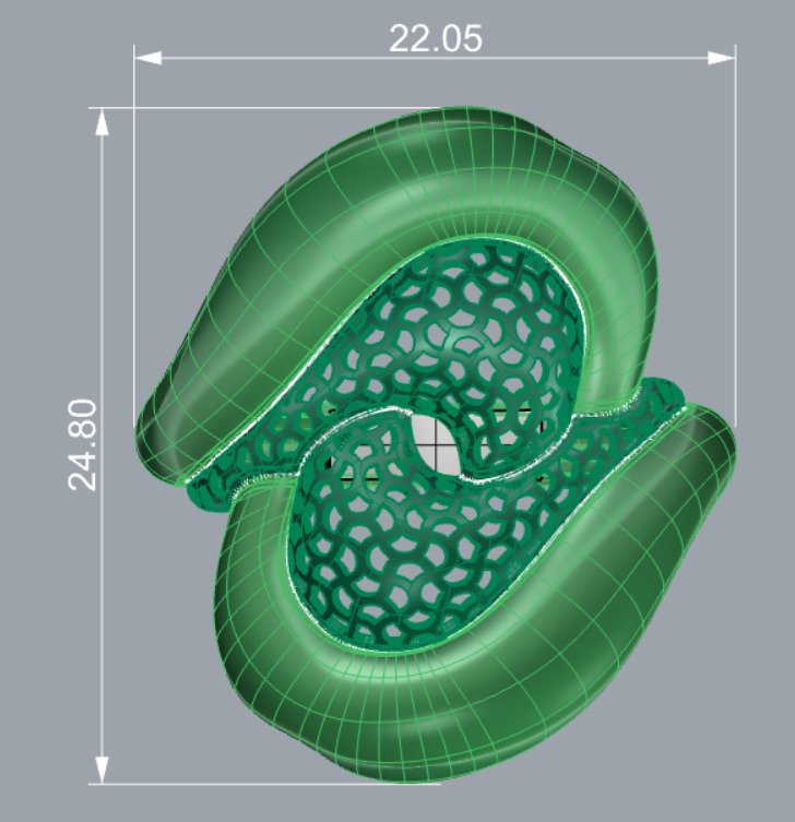 Bold Honeycomb Twist Ring- Lightweight 3D Printable Model-R7-04 3D print model_8