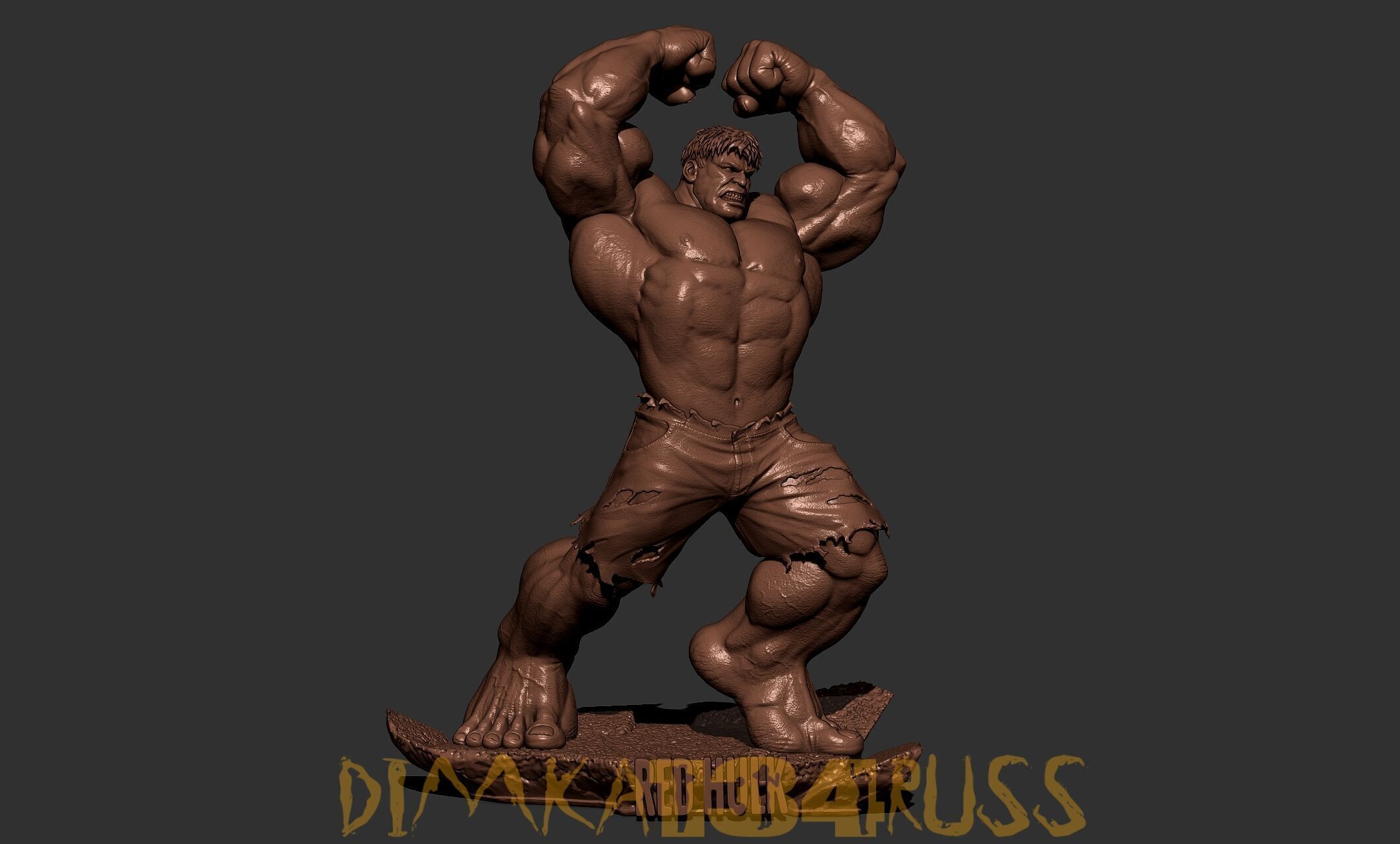 RED HULK 3D print model_5