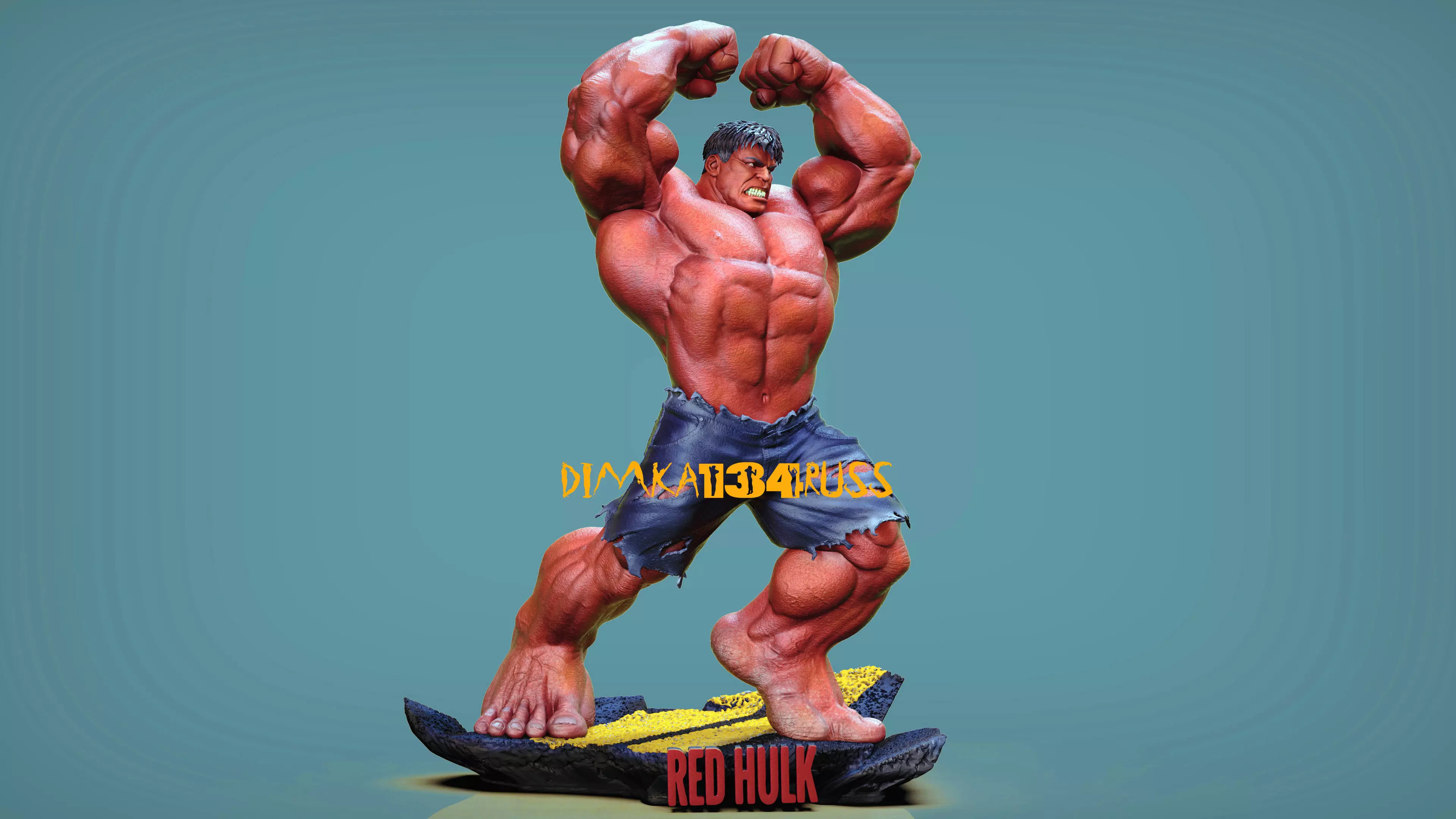 RED HULK 3D print model_0