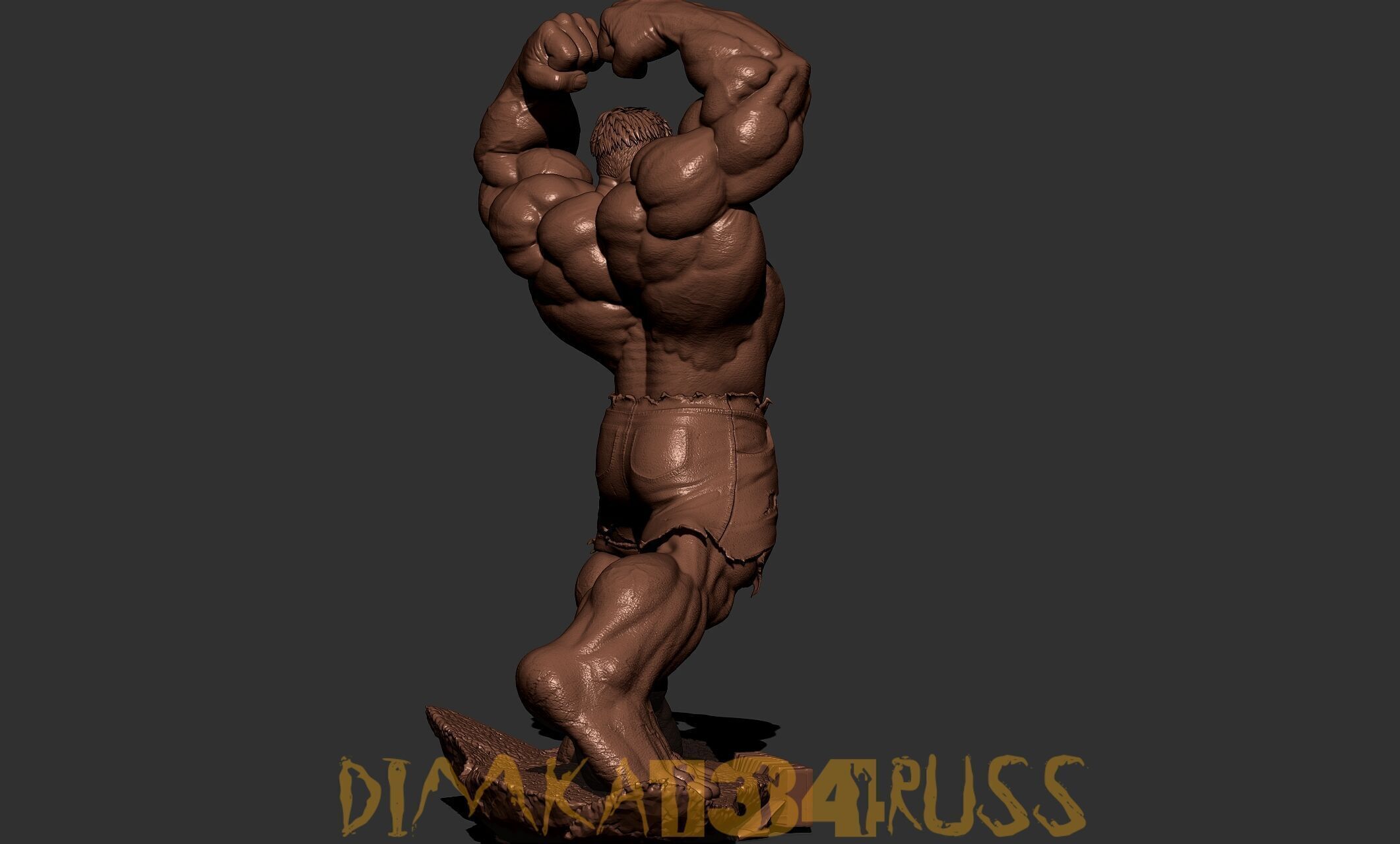 RED HULK 3D print model_10