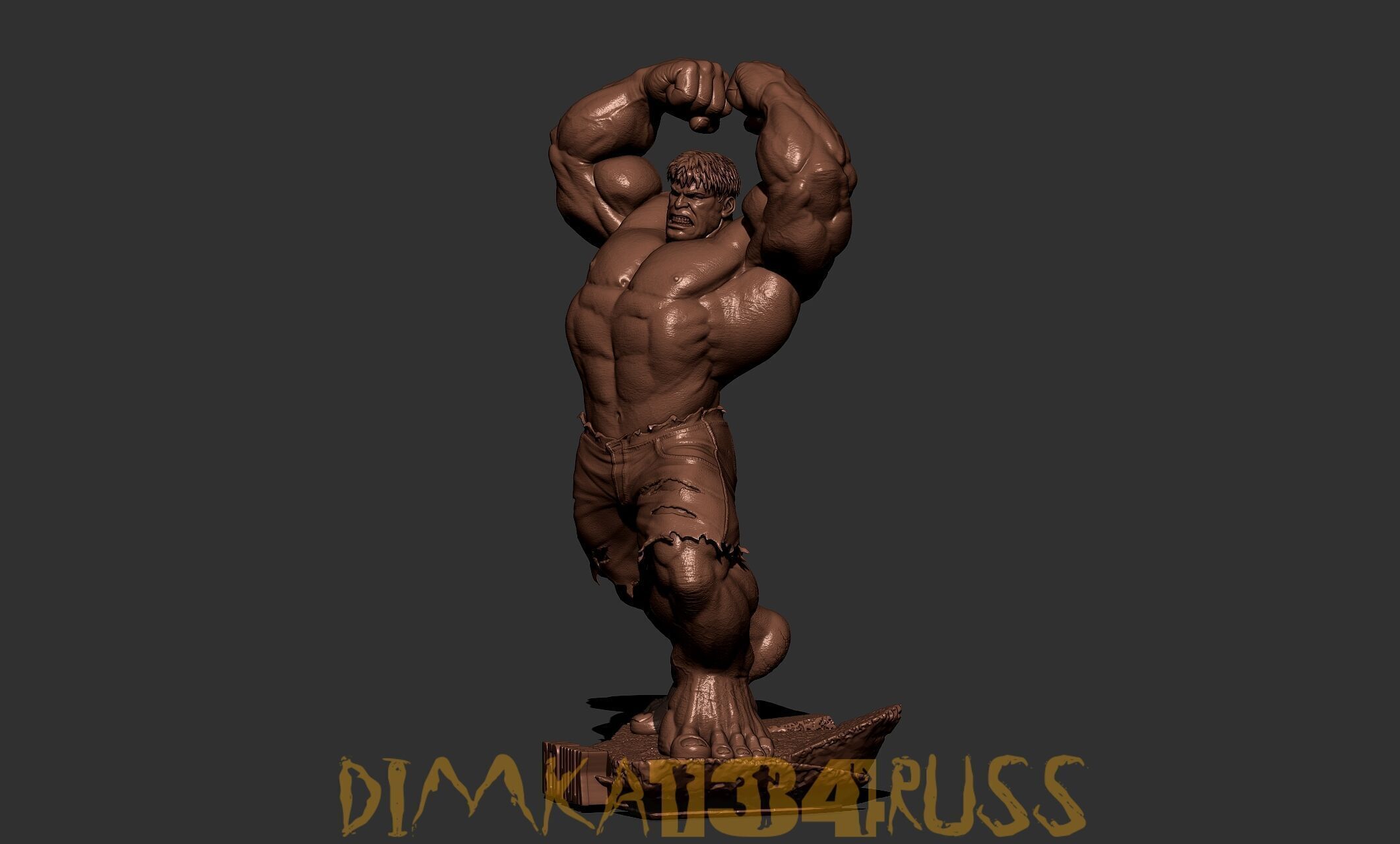 RED HULK 3D print model_9