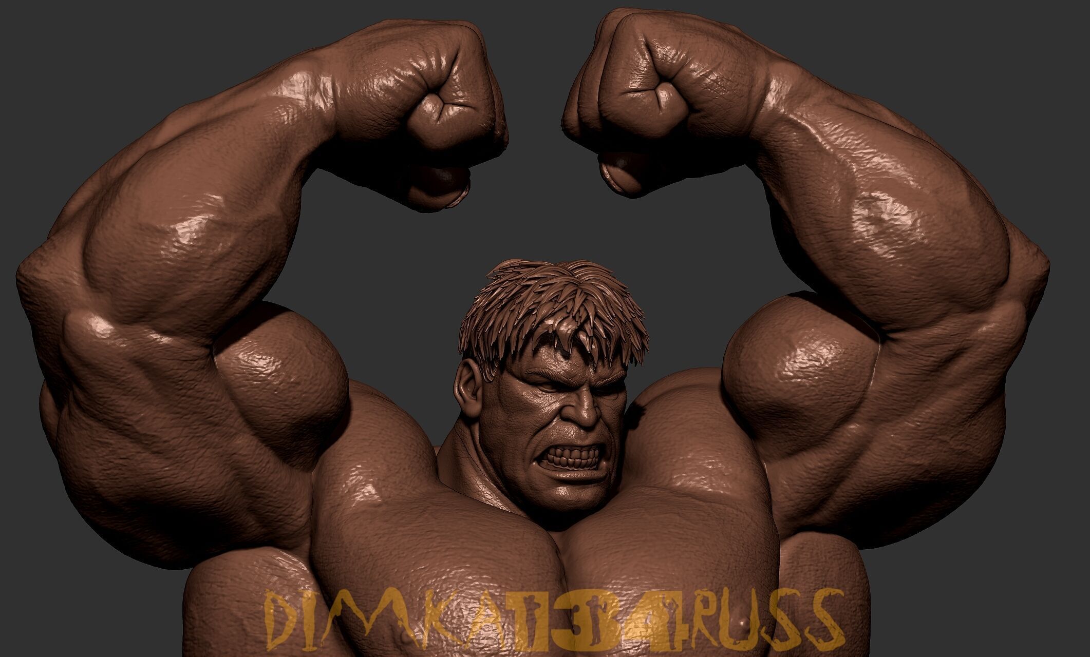RED HULK 3D print model_2