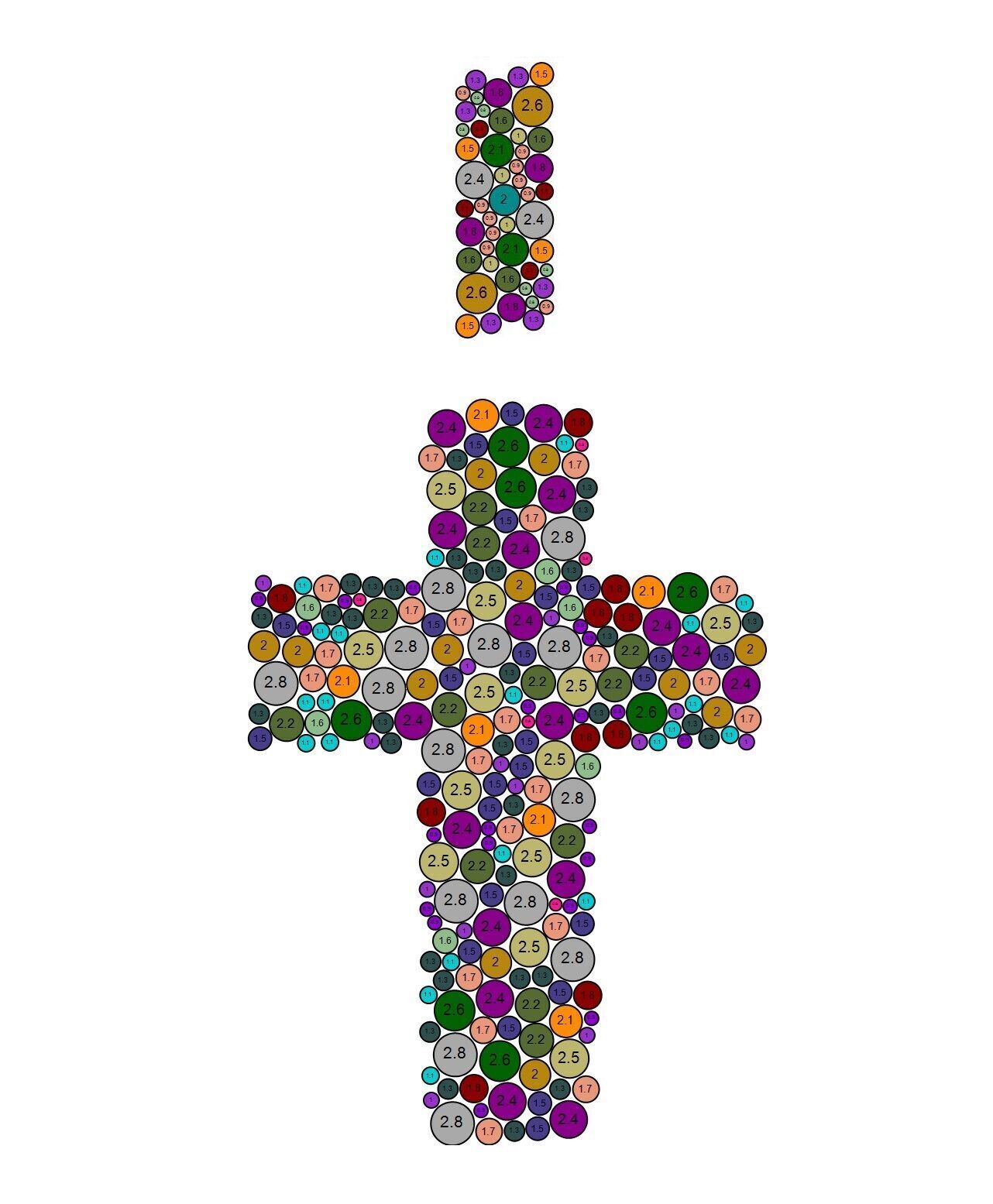 Custom Cross Mosaic Diamond Pendant - Crucifixion Mosaic Cross  3D print model_17