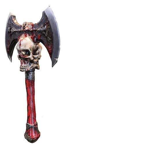 Skull Reaper Battle Axe  Dark Fantasy Low-poly 3D model
