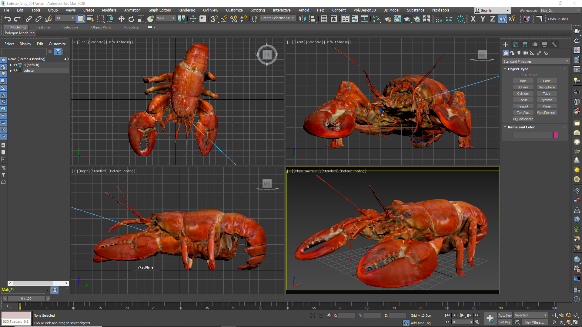 Lobster Low-poly 3D model_16