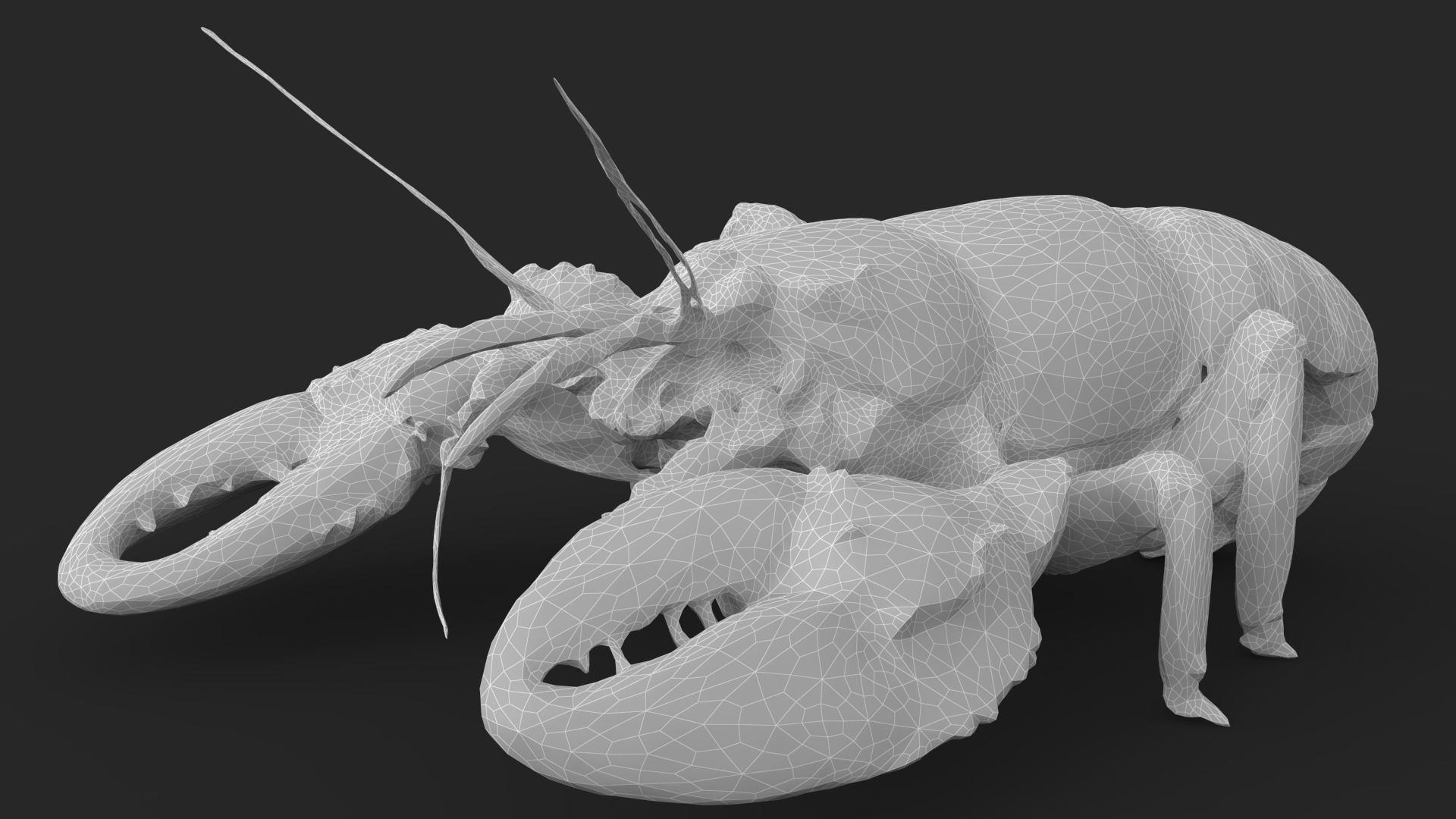 Lobster Low-poly 3D model_11
