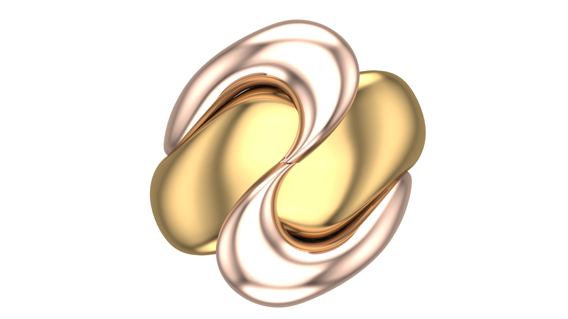 Bold Honeycomb Twist Ring- Lightweight 3D Printable Model-R7-06 3D print model_2