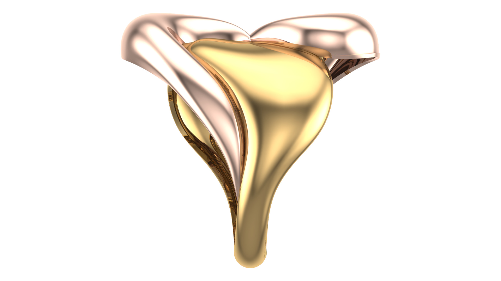 Bold Honeycomb Twist Ring- Lightweight 3D Printable Model-R7-06 3D print model_1
