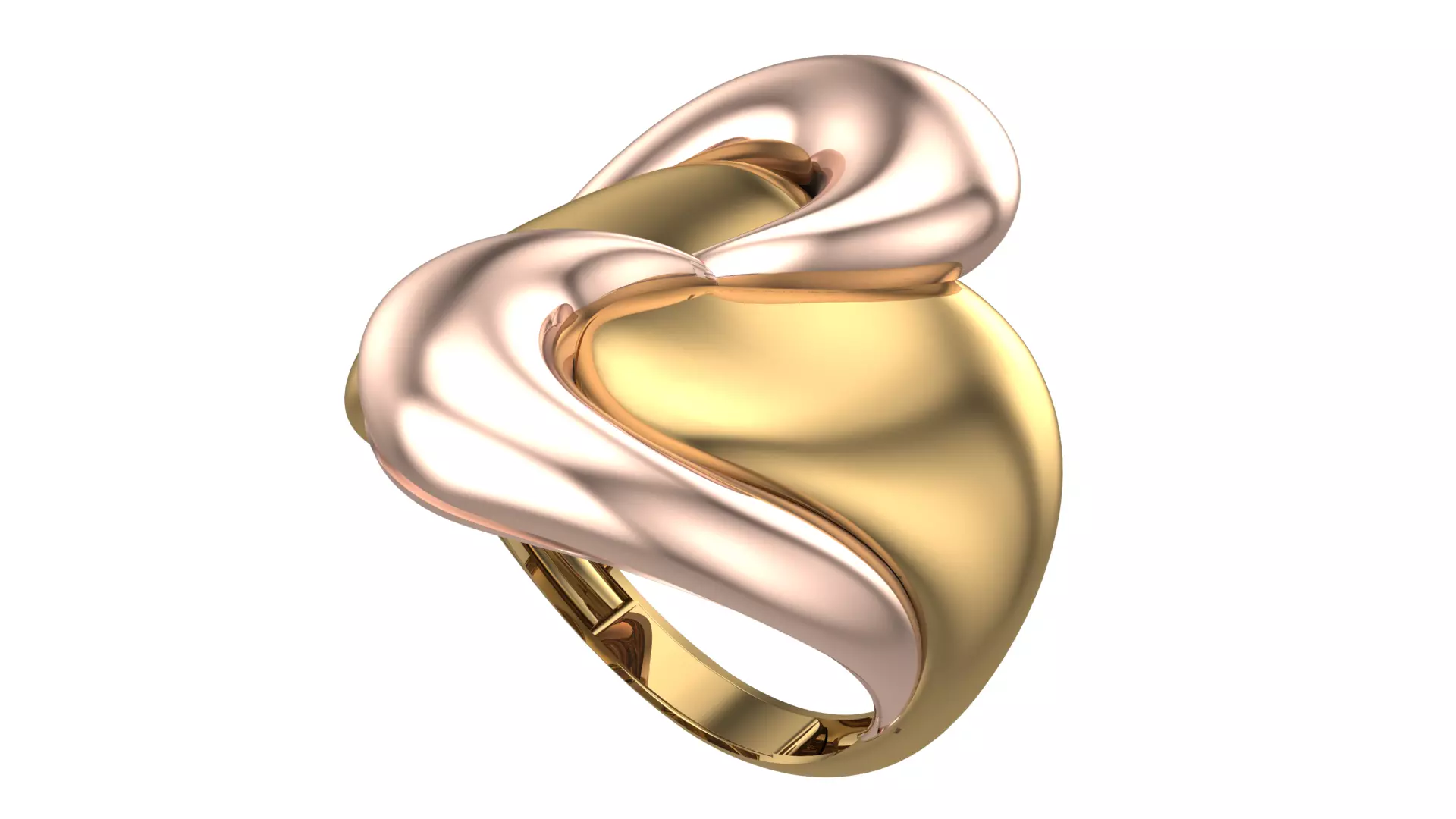 Bold Honeycomb Twist Ring- Lightweight 3D Printable Model-R7-06 3D print model_0