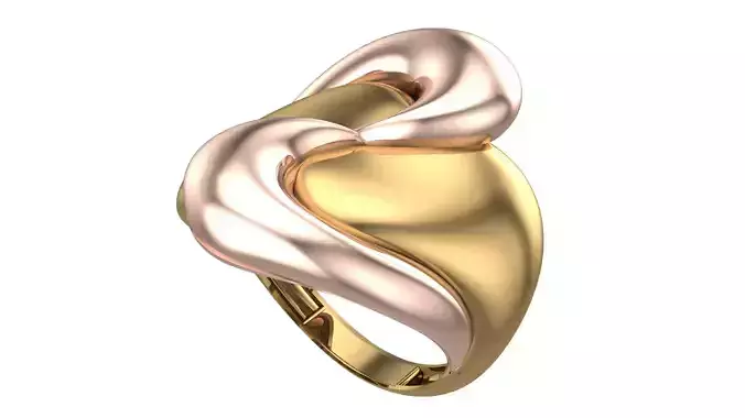 Bold Honeycomb Twist Ring- Lightweight 3D Printable Model-R7-06 3D print model