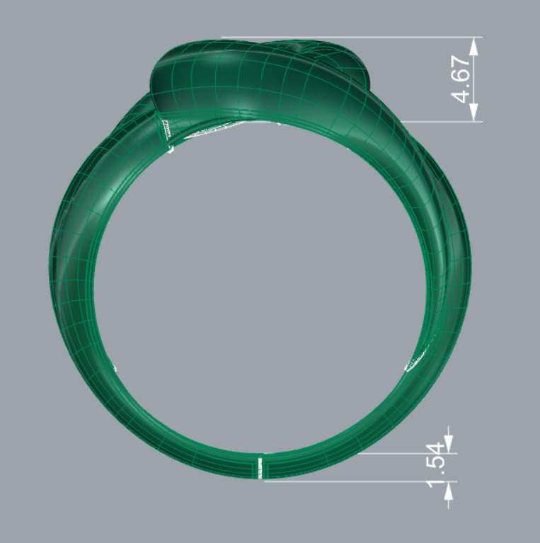 Bold Honeycomb Twist Ring- Lightweight 3D Printable Model-R7-06 3D print model_9