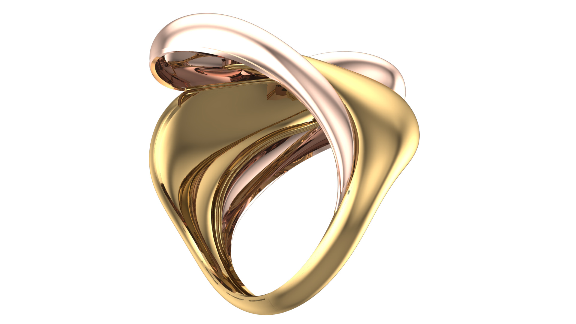 Bold Honeycomb Twist Ring- Lightweight 3D Printable Model-R7-06 3D print model_6