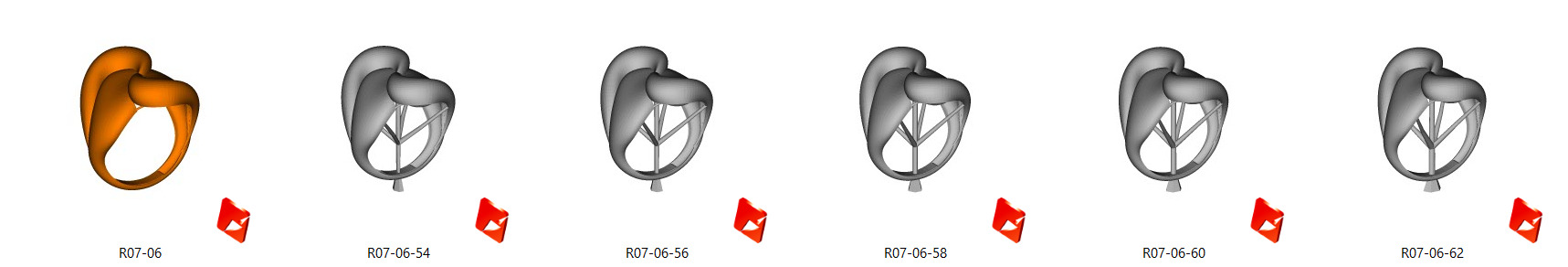 Bold Honeycomb Twist Ring- Lightweight 3D Printable Model-R7-06 3D print model_7