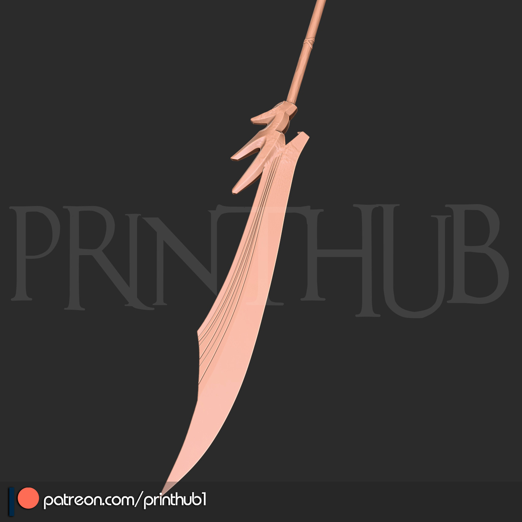 Shippuu Sword Level 2 Onimusha Fan Art Cosplay Prop STL File 3D print model_4