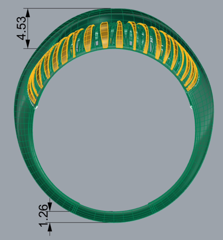 Bold Honeycomb Twist Ring- Lightweight 3D Printable Model-R7-08 3D print model_8