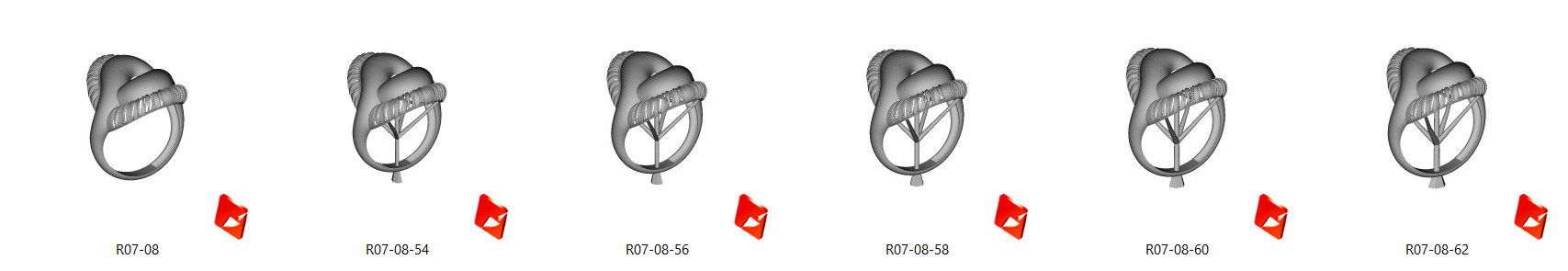 Bold Honeycomb Twist Ring- Lightweight 3D Printable Model-R7-08 3D print model_9
