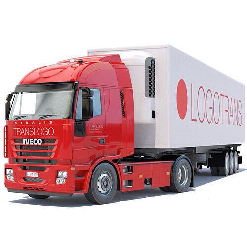 IVECO Stralis with Refrigerated Trailer 3D model