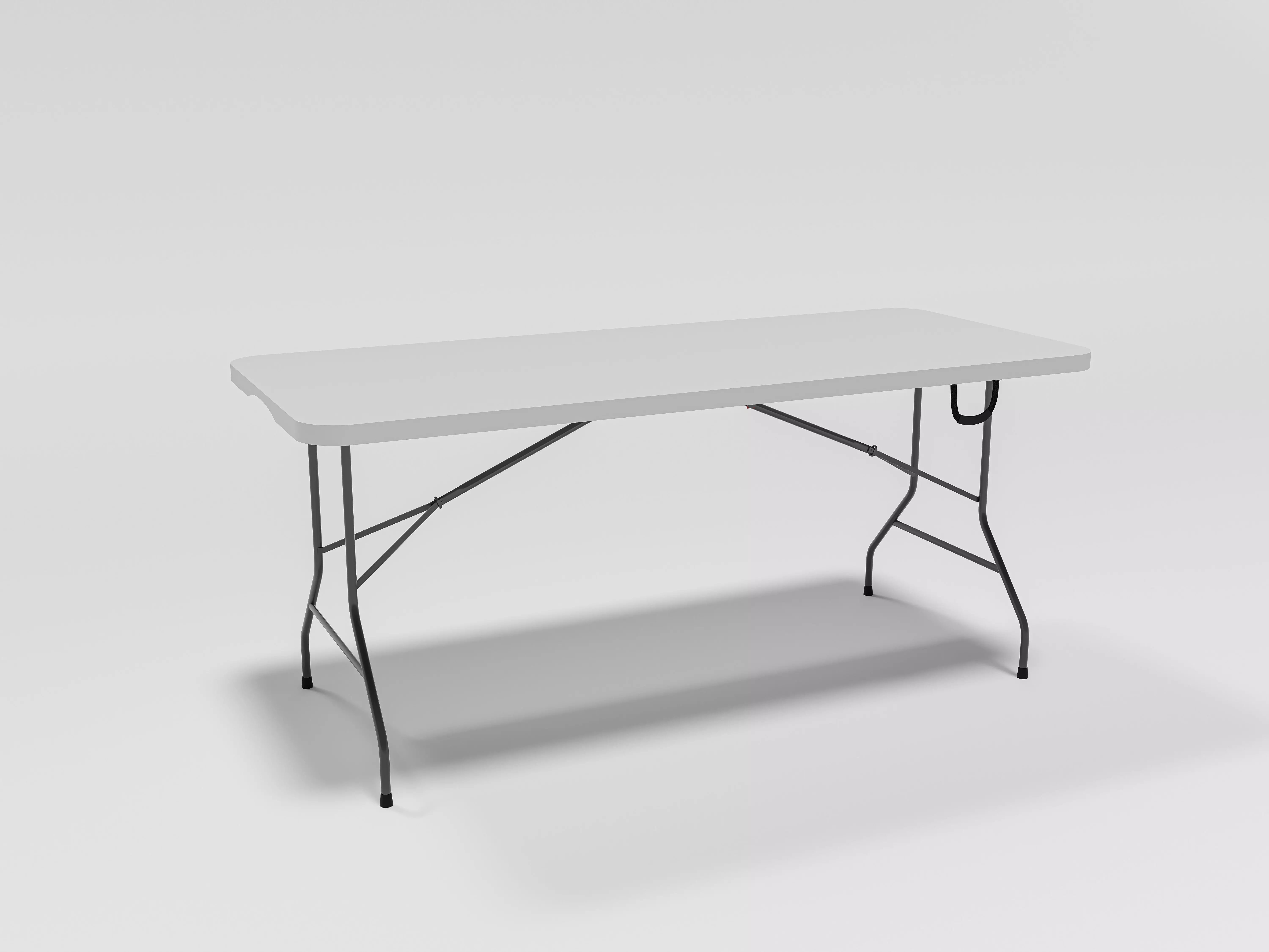 Folding Rectangular Plastic Table 3D Model Low-poly 3D model_0