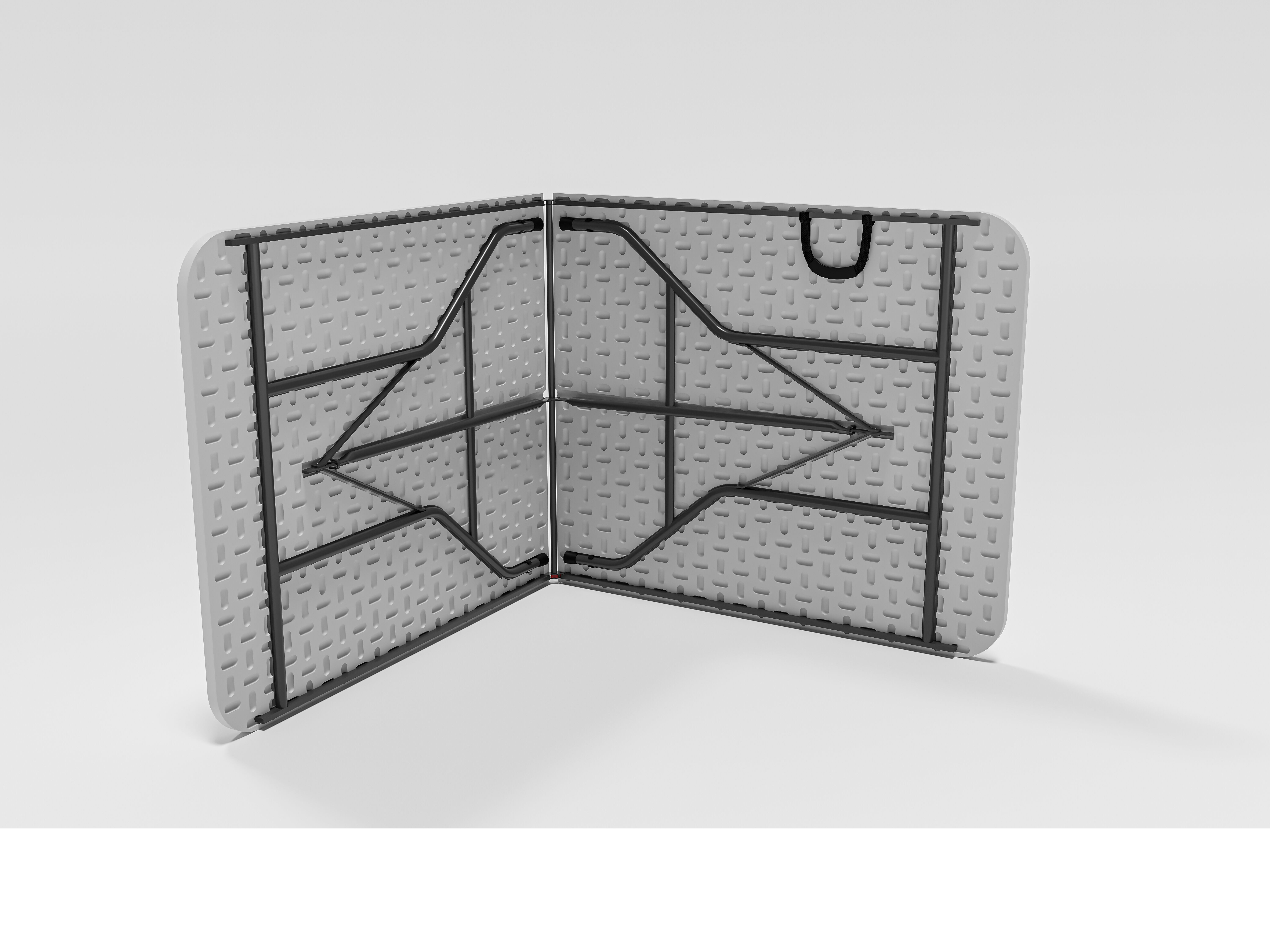 Folding Rectangular Plastic Table 3D Model Low-poly 3D model_1