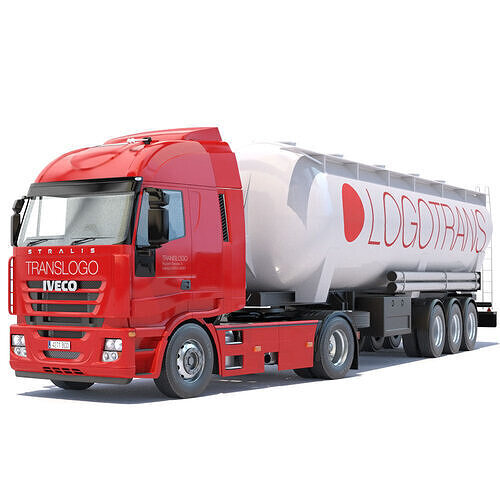 IVECO Stralis with Tipping Silo 3D model