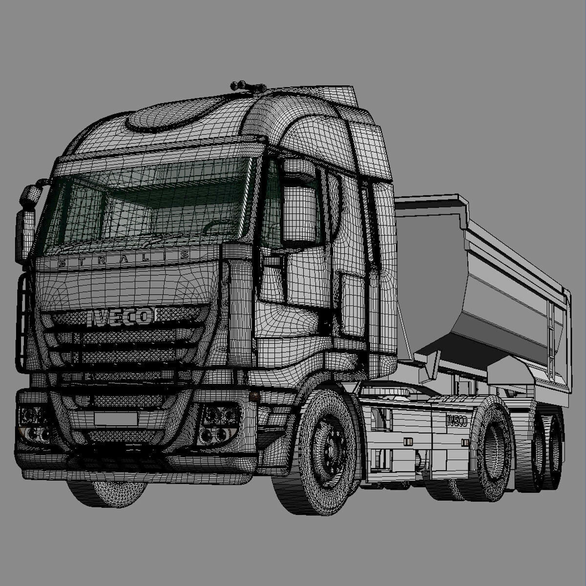 IVECO Stralis Dump Truck 3D model_6