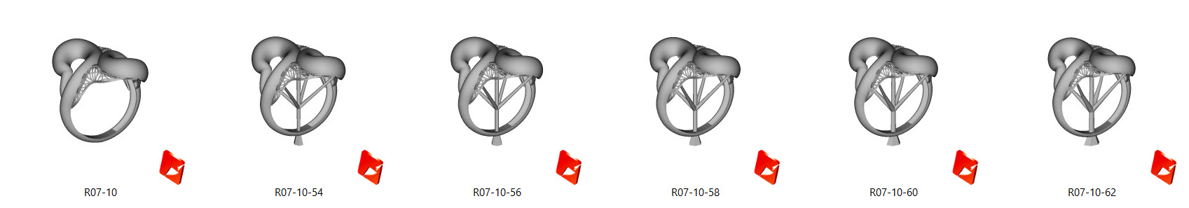 Bold Honeycomb Twist Ring- Lightweight 3D Printable Model-R7-10 3D print model_9