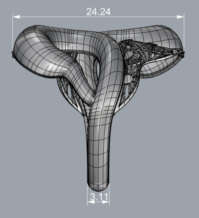 Bold Honeycomb Twist Ring- Lightweight 3D Printable Model-R7-10 3D print model_8