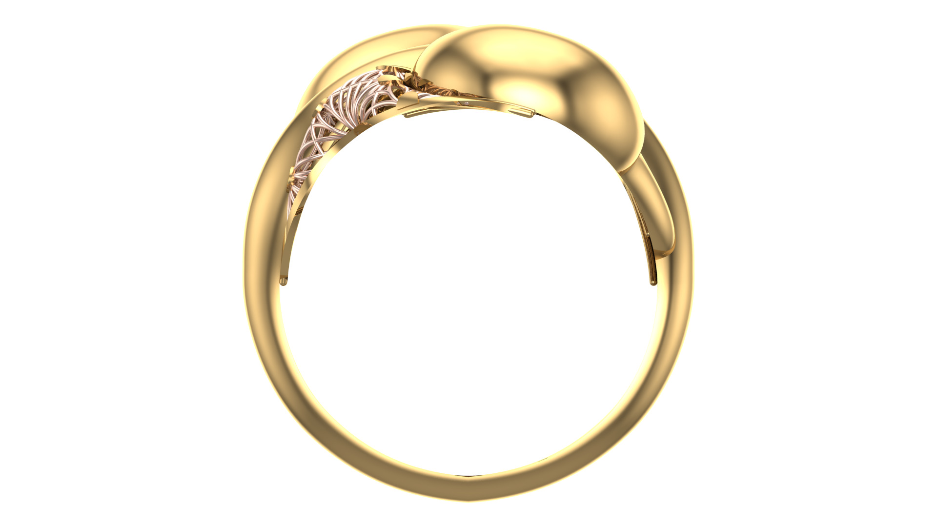 Bold Honeycomb Twist Ring- Lightweight 3D Printable Model-R7-10 3D print model_3