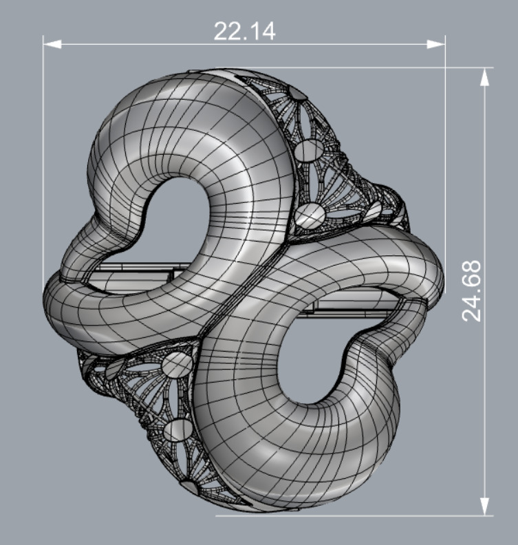 Bold Honeycomb Twist Ring- Lightweight 3D Printable Model-R7-10 3D print model_7