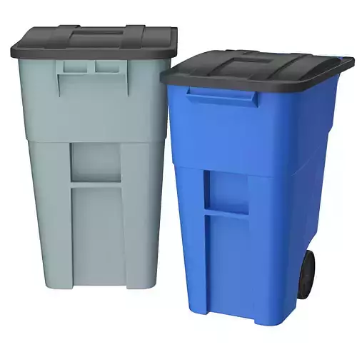 Rollout Wheeled Trash Can 32 and 50 GAL 3D model