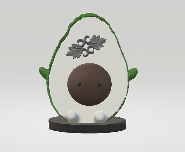 Avocado Character  3D print model